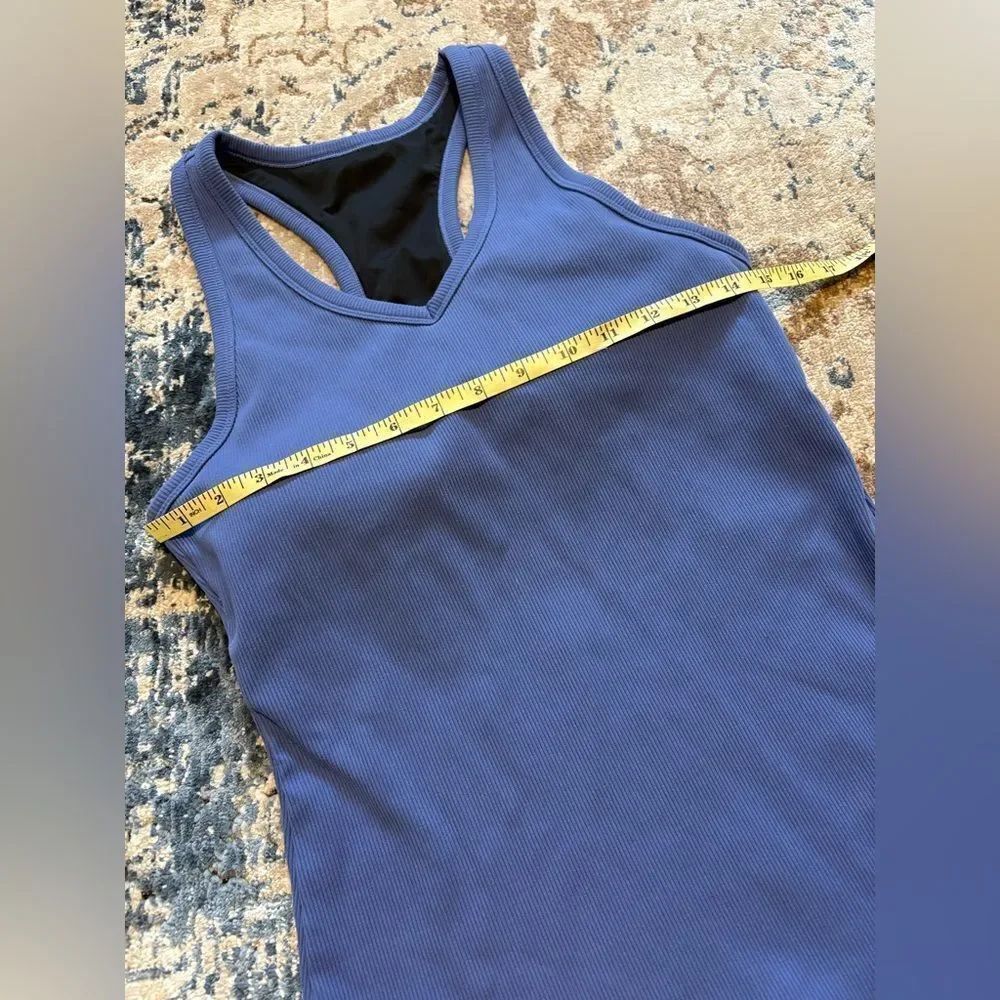 Zella Anytime Rib Racerback Tank Top Medium - Picture 4 of 6
